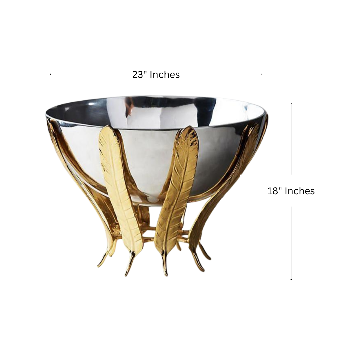 Home Decor Golden Leaf  With Stainless Steel Bowl | RMP