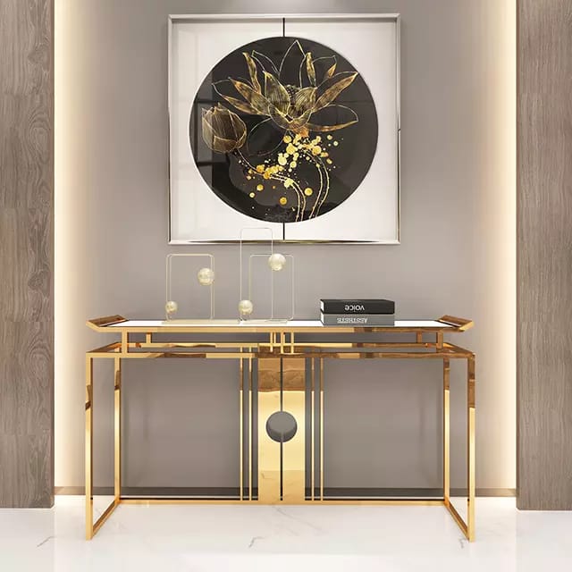 Stainless Steel Italian Style Console Table