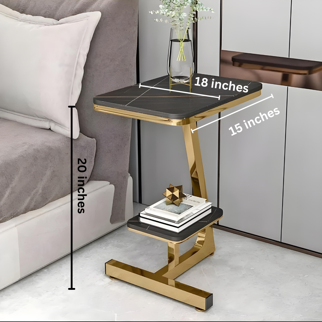 Stainless Steel Nordic Style Rectangular Coffee Table With Chrome Finish|