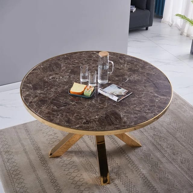 Classic Coffee Table With Chrome Finish | MTC-0438