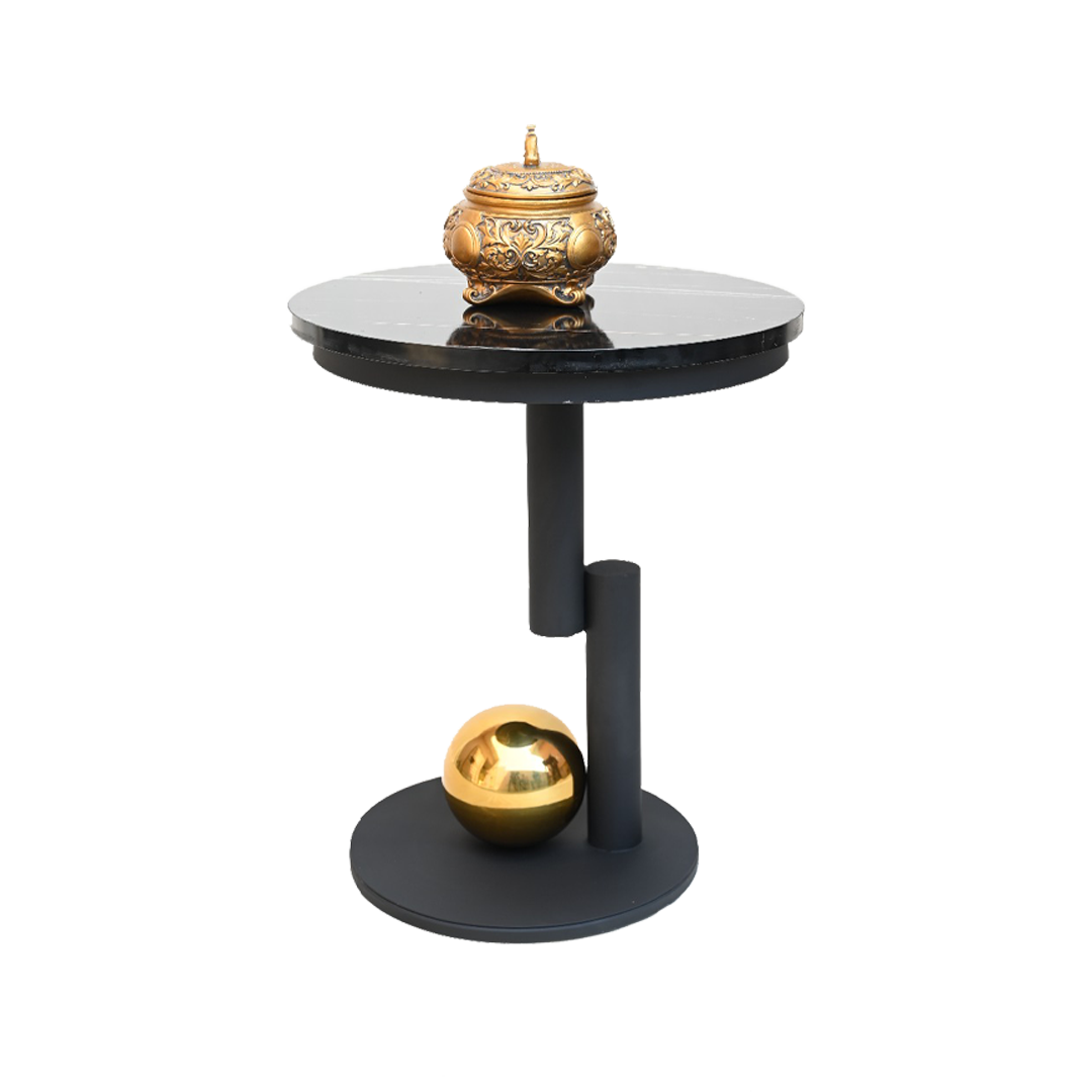 Slate Light Luxury Sofa Side Metal Table | MST-0134