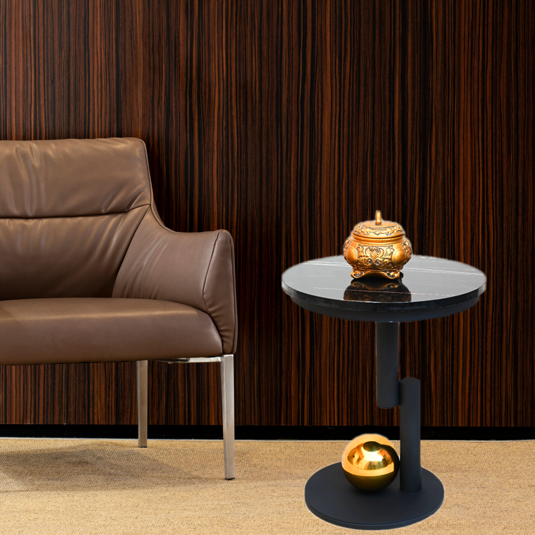 Slate Light Luxury Sofa Side Metal Table | MST-0134