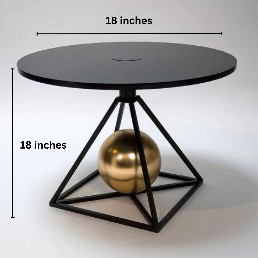 Luxury Style Black & Gold Metal Coffee Table | SST-5056