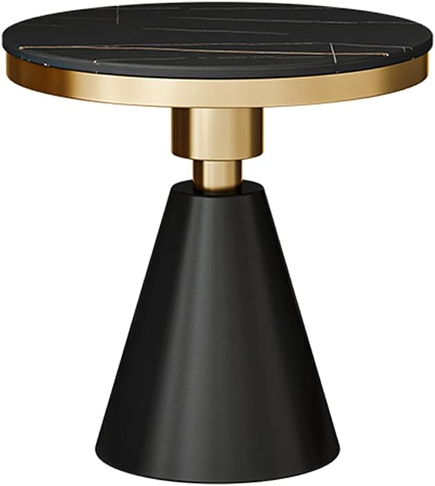 Nordic Luxury Rock Board Coffee Table Stainless Steel Golden Head With Chrome Finish| MST-0246