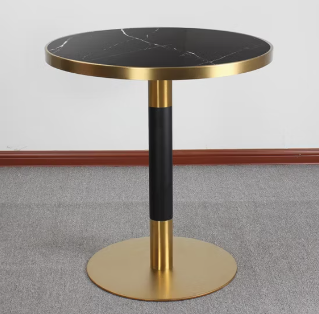 Black & Gold Luxurious Coffee Round Table  MST-0195